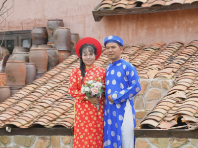 Ảnh cưới của Nguyễn Hữu Trung và Lê Thị Thu