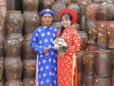 Ảnh cưới của Nguyễn Hữu Trung và Lê Thị Thu